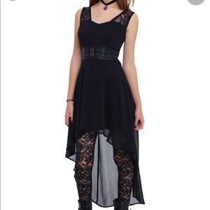 Royal Bones by Tripp black high/low dress